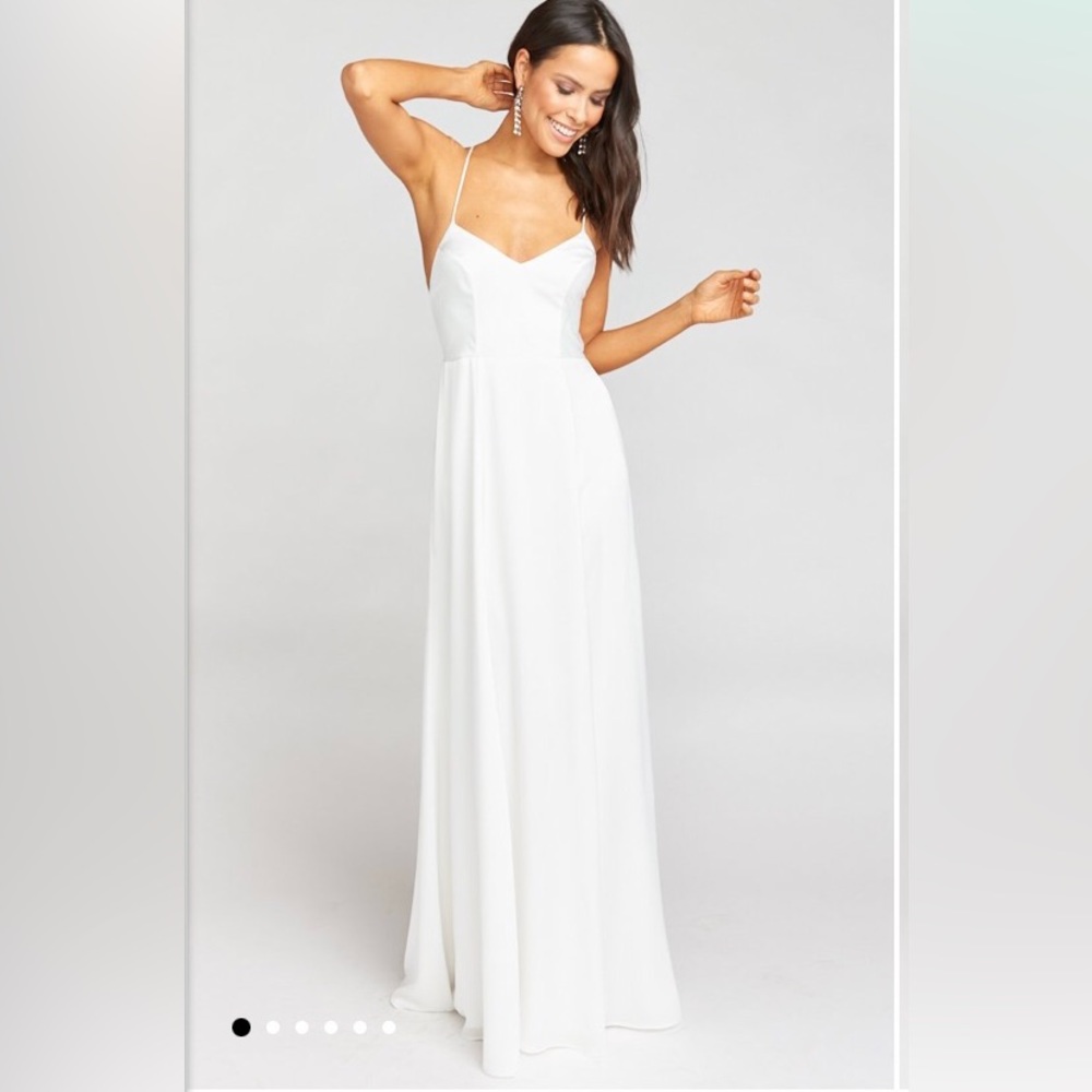 Show Me Your MuMu White Spaghetti Strap Wedding Dress